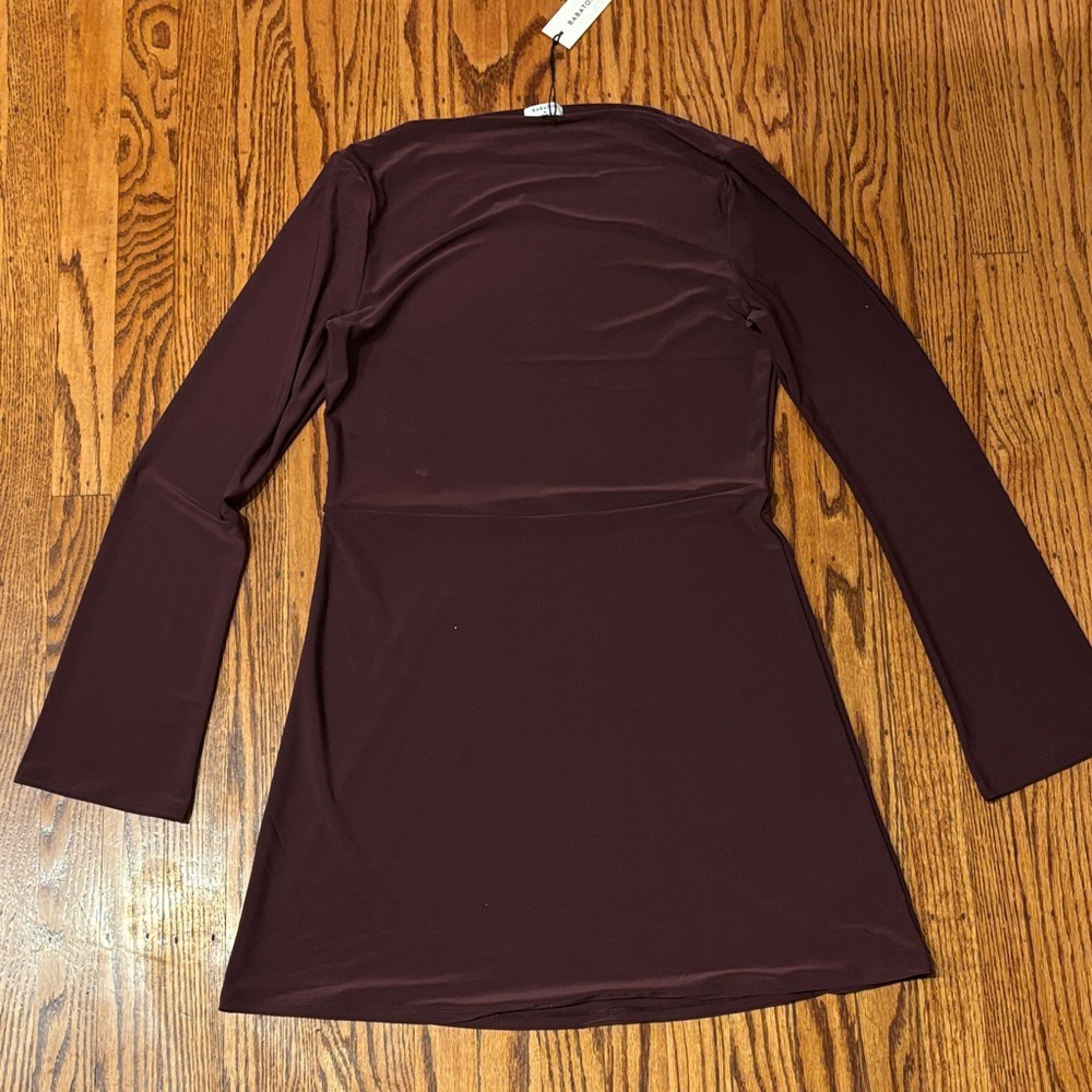 Babaton Long Sleeve Dress in Deep Burgundy